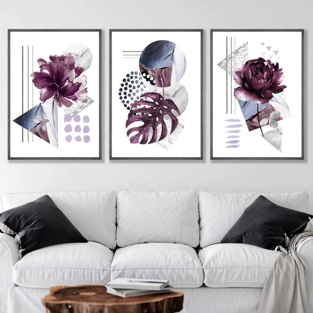 Wandkunst Set Botanische Drucke für Modernes Wohnen 3 Teile 7
