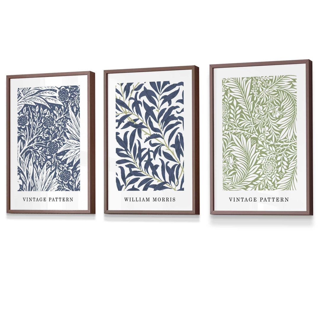 Wandkunst Set mit Vintage Blumenmotiven von William Morris 7