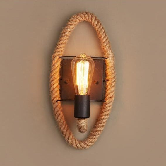 Wandleuchte im Vintage-Stil mit Seil 2