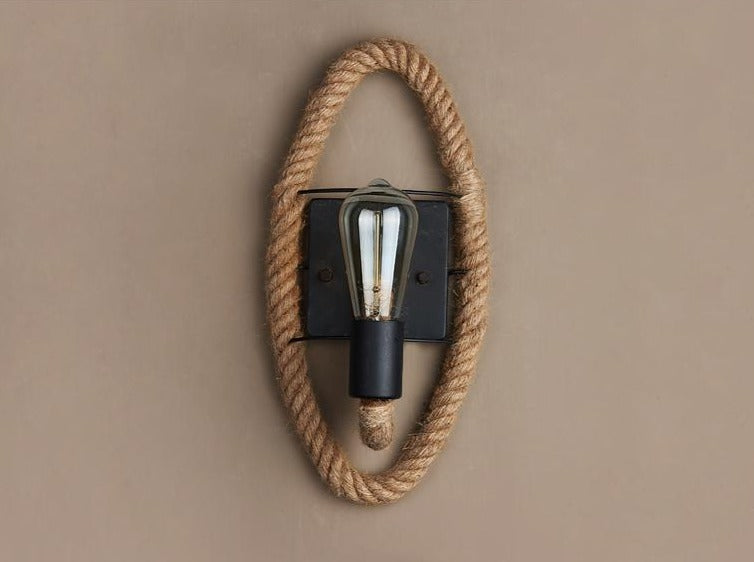 Wandleuchte im Vintage-Stil mit Seil 3