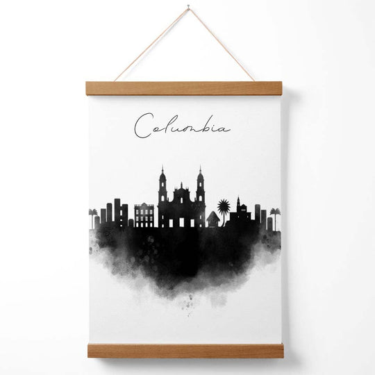 Wandposter Stadtansicht Columbia Aquarell-Design für Wohnzimmer und Büro 3