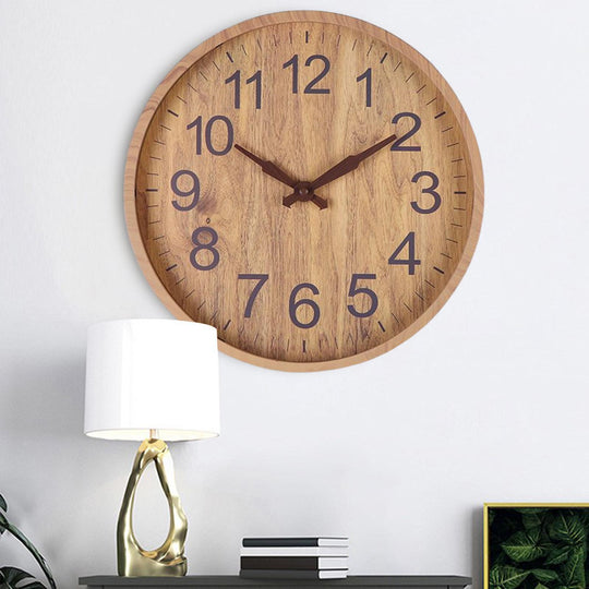 Wanduhr Modern Quarzwerk mit Einzigartiger Holzmaserung für Stilvolles Wohnen 2