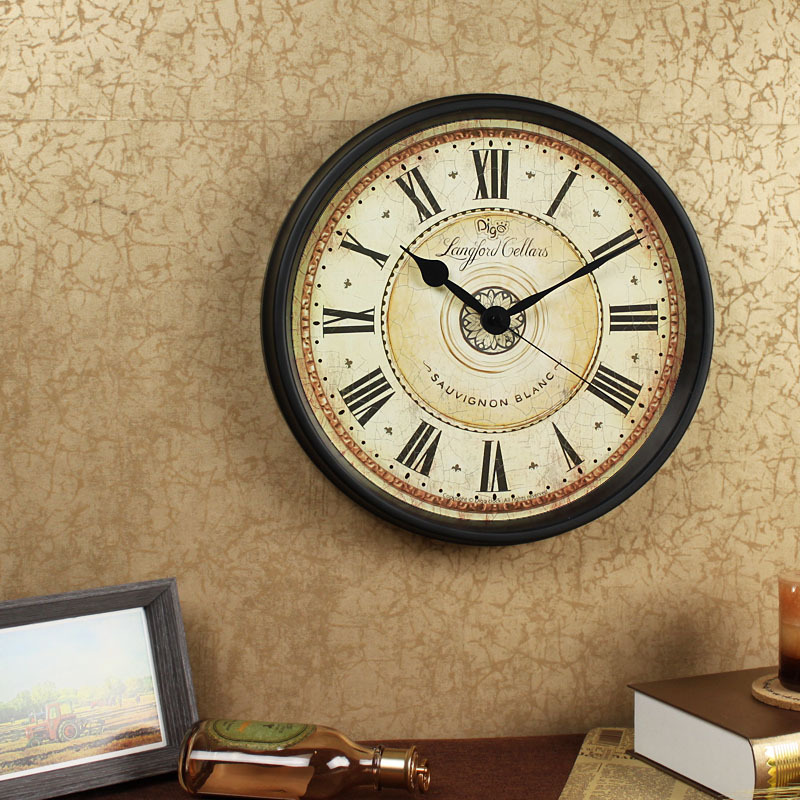 Wanduhr Vintage-Stil Mit Römischen Ziffern - Ein Hingucker Für Wohnzimmer Und Büro 0