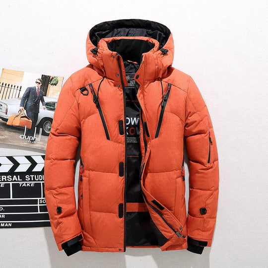 Warme Dicke Kapuzen-Pufferjacke