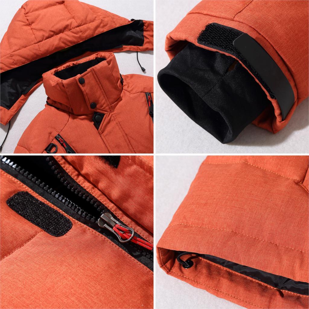 Warme Dicke Kapuzen-Pufferjacke