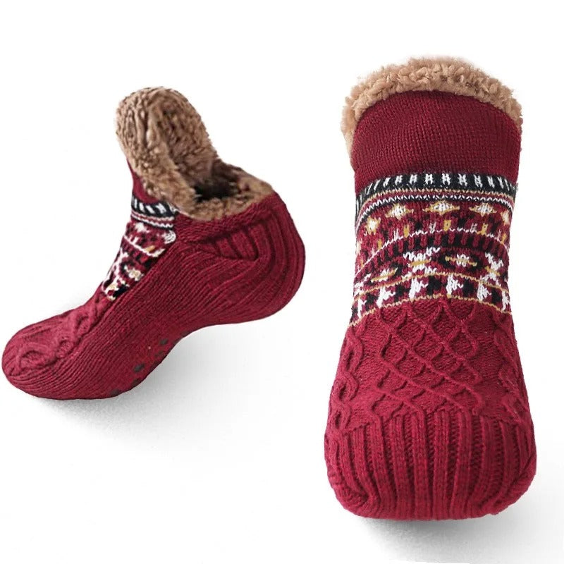 Warme, rutschfeste Socken für Zuhause im Winter 2