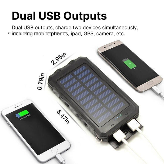 Wasserdichte Solar-Powerbank mit Dual-USB-Anschlüssen 3
