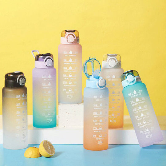 Wasserflasche Trinkflasche Sport mit Motivationsdesign für Tägliche Hydration 1