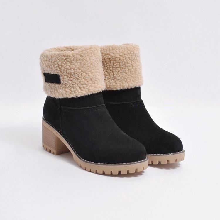 Winter Pelz Warme Schneestiefel