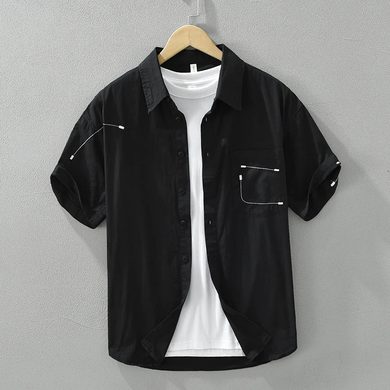 Herren T-Shirt Lässiger Stil 100% Baumwolle Kurzarm Shirt für Männer 1