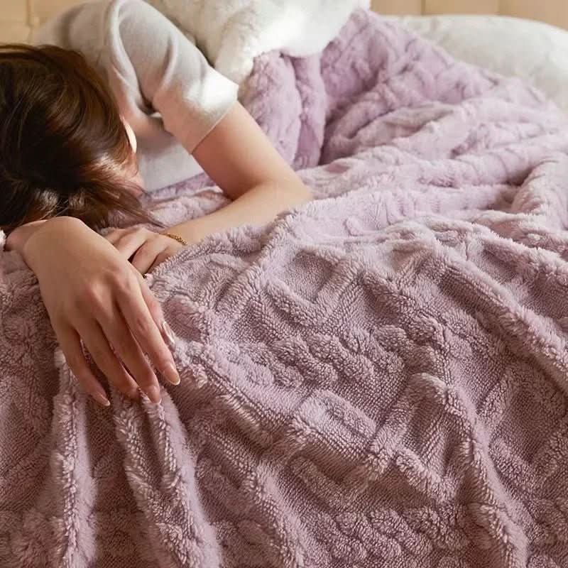 Wolldecke für Den Winter Beidseitig Verwendbar Komfortabel und Pflegeleicht 8