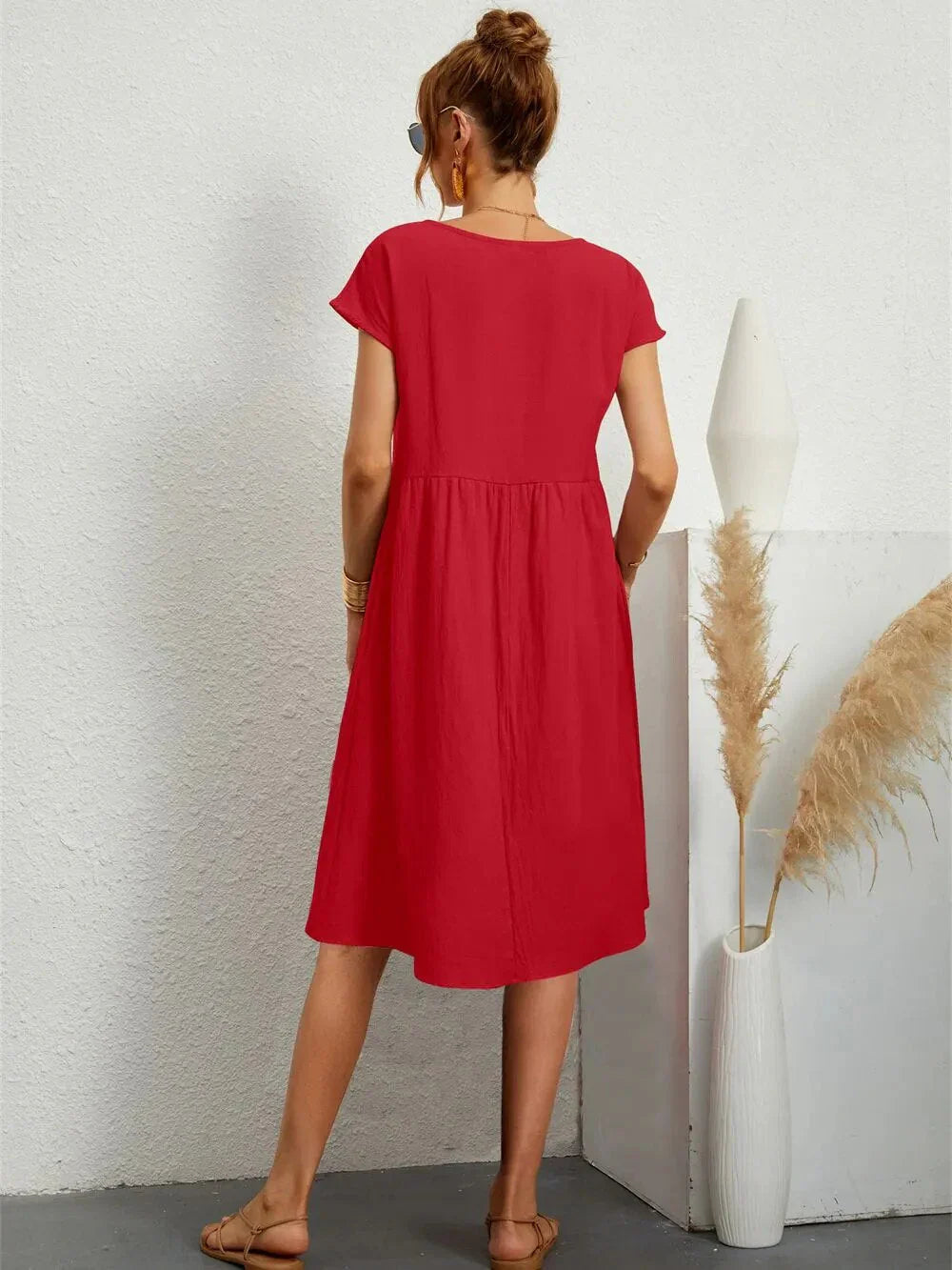 Damen Kleid Hochzeitsgast Elegantes Festliches Design Hochwertige Stoffe-2