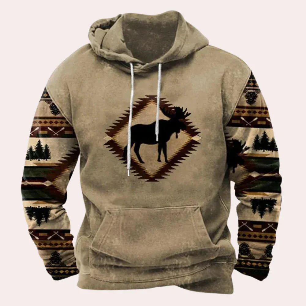 Herrenpullover Lässig Baumwolle Bequem Kapuzenpullover-1