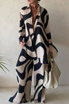 Variant image for Damen Set Leinenhose und Leinenhemd Elegantes Sommer Outfit-1