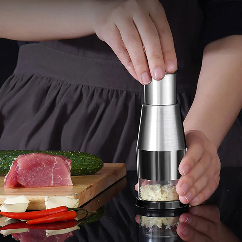 Zerkleinerer für Knoblauch und Gemüse - Multifunktionaler Zwiebelschneider mit Komfortgriff 7