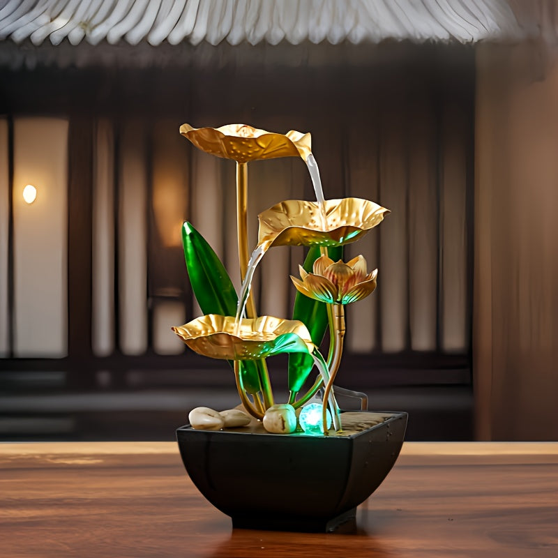 Zimmerbrunnen Lotus Design für entspannende Atmosphäre 1