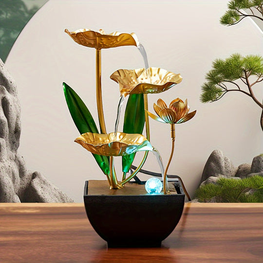 Zimmerbrunnen Lotus Design für entspannende Atmosphäre 4