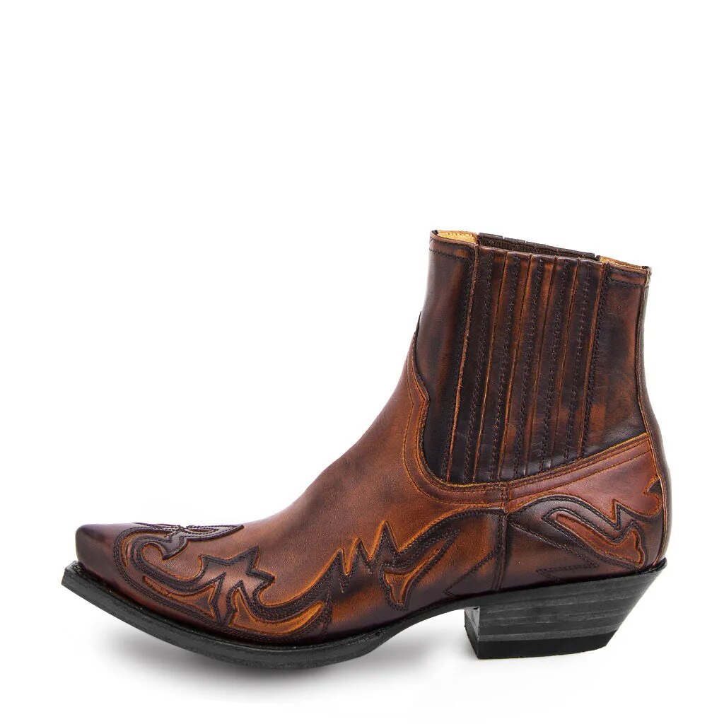 Damen Cowboy-Stiefel im Western-Stil aus Kunstleder 2