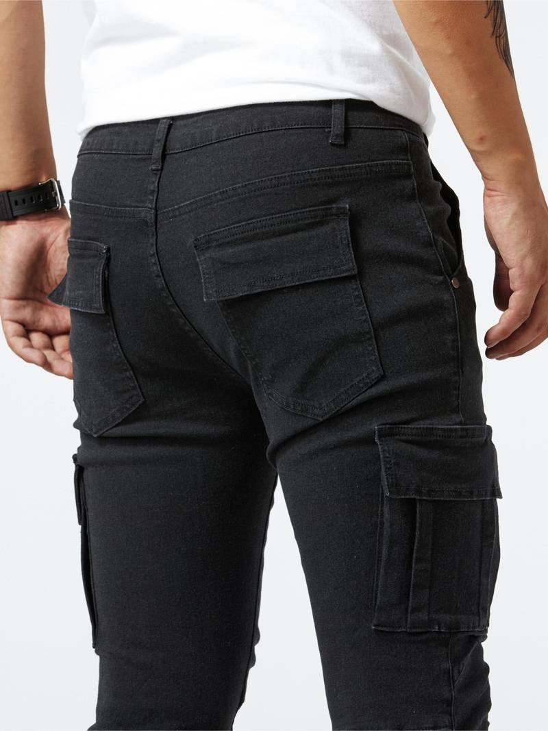 Herren Cargohosen Slim-Fit Baumwollmischung - Modernes Design mit Praktischen Taschen-5
