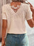 Variant image for Damen T-Shirt mit Spitzendetails Rundhalsausschnitt Baumwolle-7