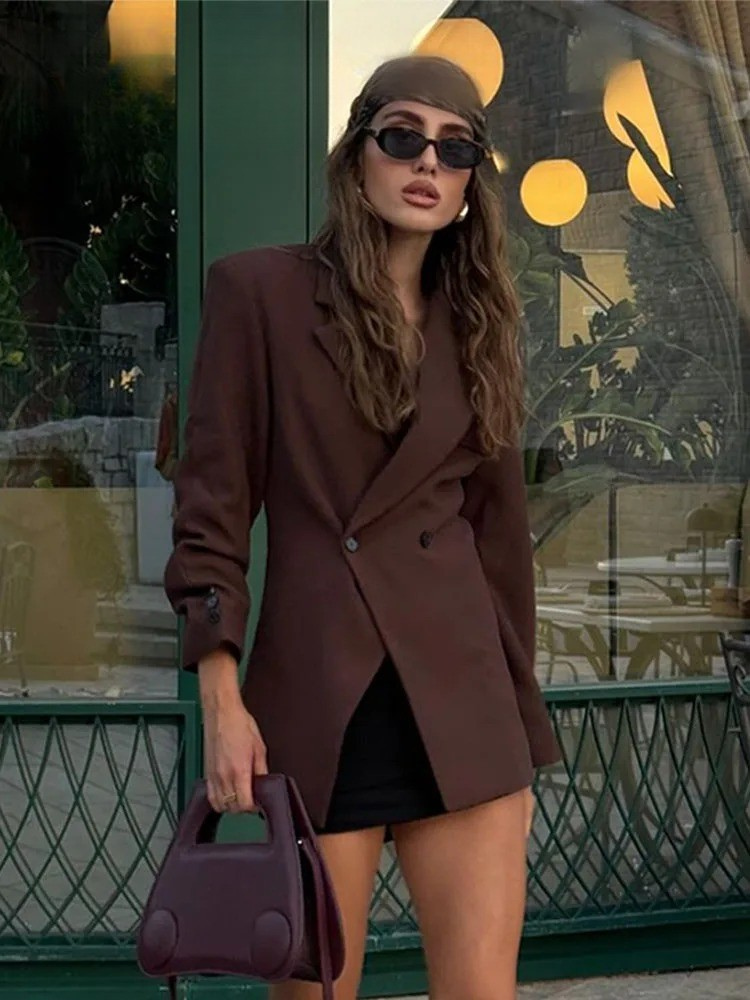 Damenblazer mit Umlegekragen