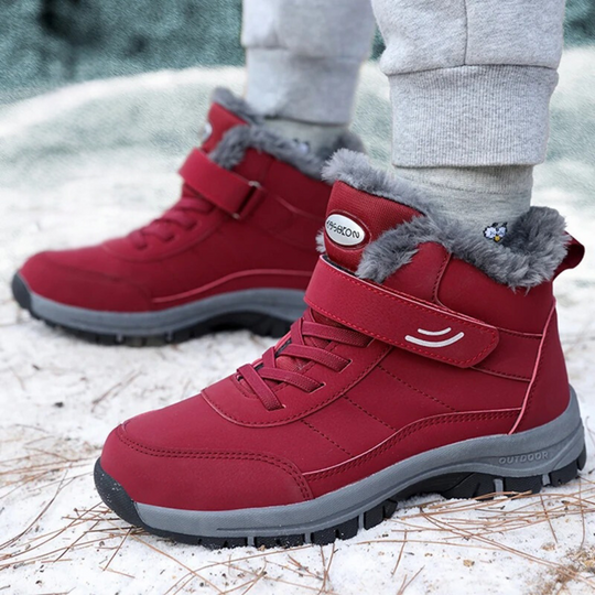 Leichte Damen-Schneestiefel mit Fell