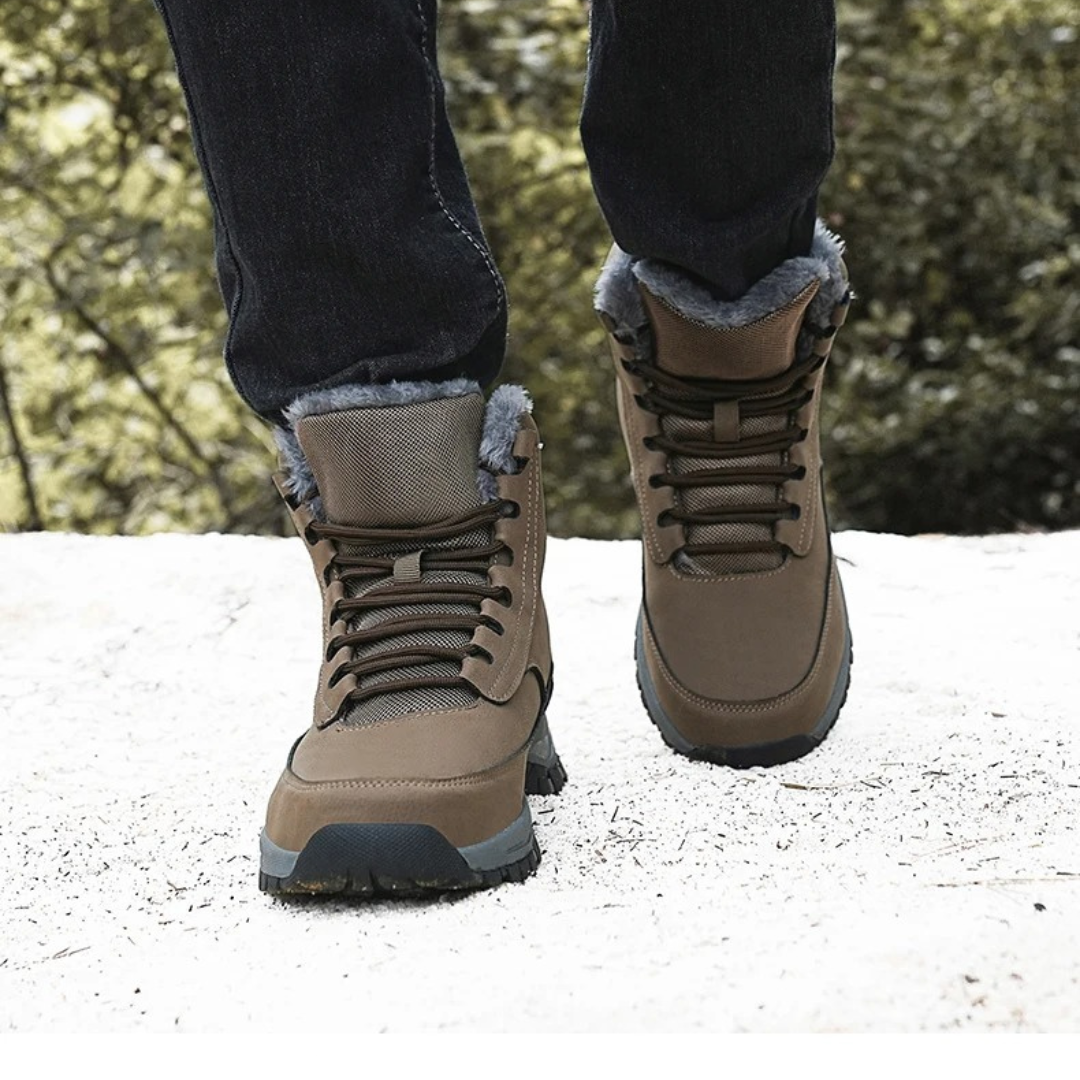 Herren Winter-Schneestiefel mit Fell