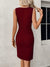 Damen Abendkleid Ärmellos Elegante Silhouette Hochwertiger Stoff-2