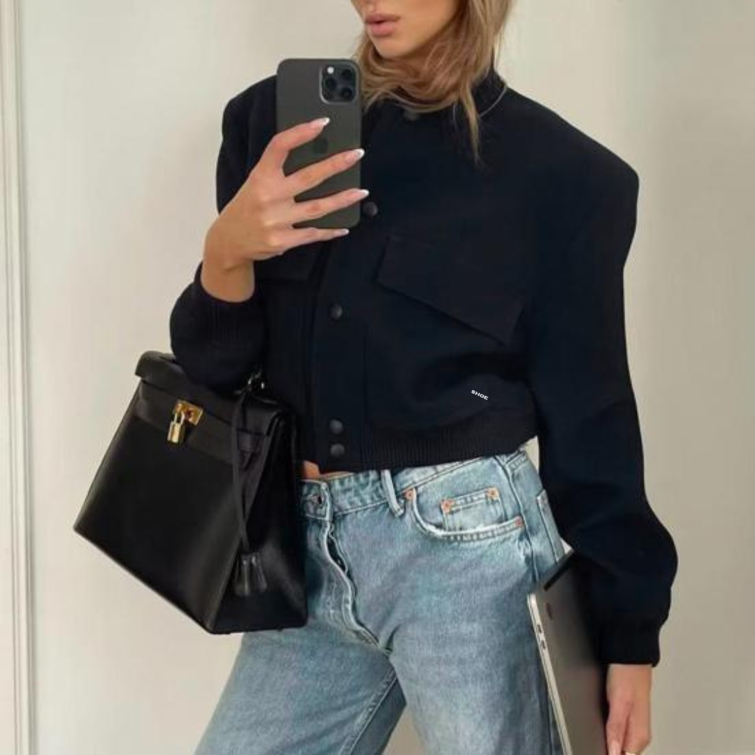 Gekürzte Bomberjacke für Frauen