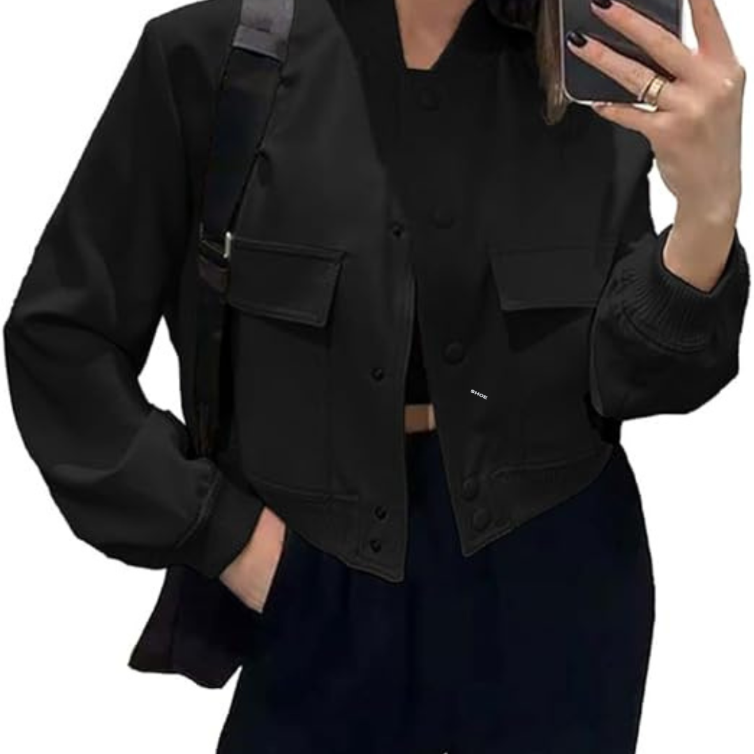 Gekürzte Bomberjacke für Frauen