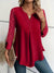 Variant image for Damen Langarm-Top mit gekerbtem Ausschnitt Eleganz-19