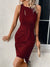 Damen Abendkleid Ärmellos Elegante Silhouette Hochwertiger Stoff-5