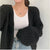Damen-Strickjacke mit Vintage-Laternenärmeln