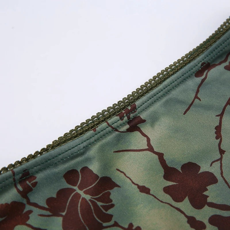 Vintage-Midi-Rock mit Blumenprint