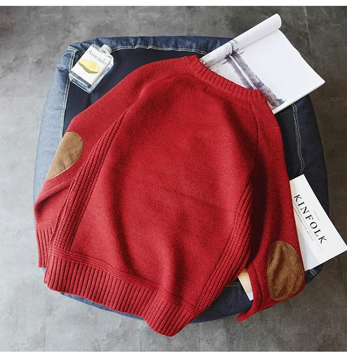 Übergroßer Herrenpullover aus Patchwork
