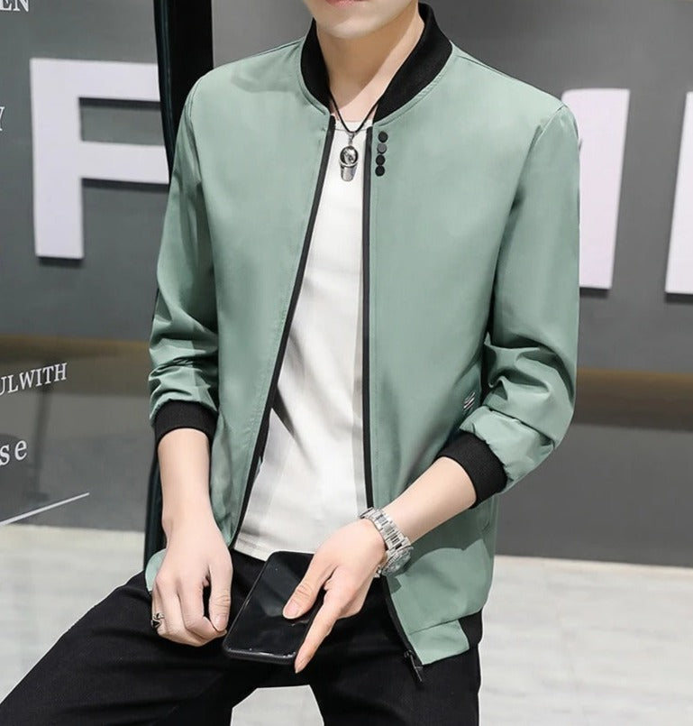 Windbreaker-Jacke mit Reißverschluss für Männer