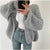Damen-Strickjacke mit Vintage-Laternenärmeln