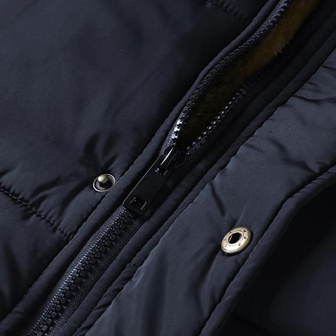 Warmer Pelzmantel mit Kapuze für Männer