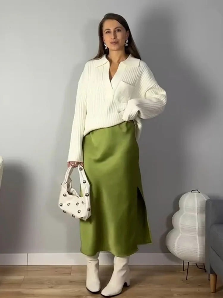 A-Linie Büro-Seitenrock für Damen