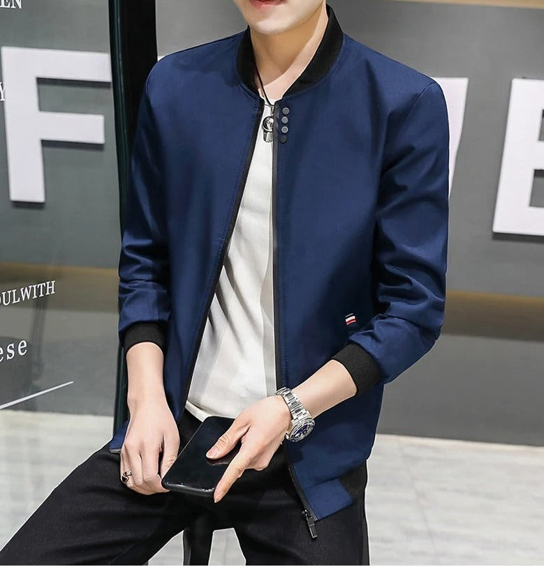 Windbreaker-Jacke mit Reißverschluss für Männer