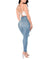 Zerrissene Jeans mit hoher Taille für Frauen
