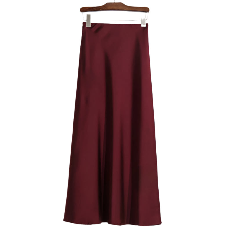 Frauen Essig Satin Fischschwanzrock