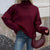 Lässiger Strickpullover mit hohem Kragen