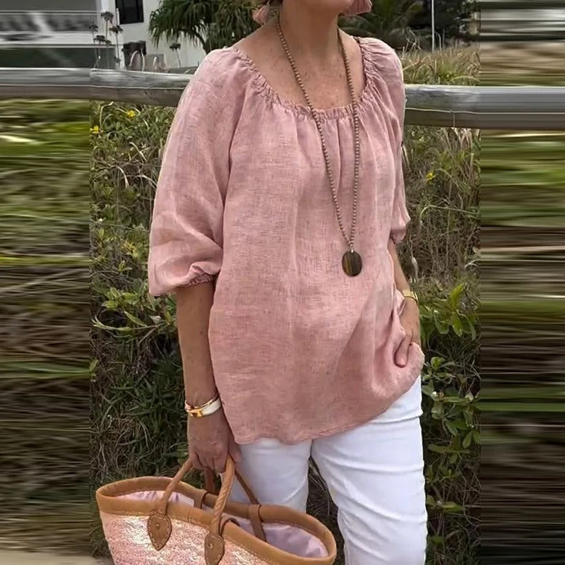 Damen Halbarm Freizeit Bluse