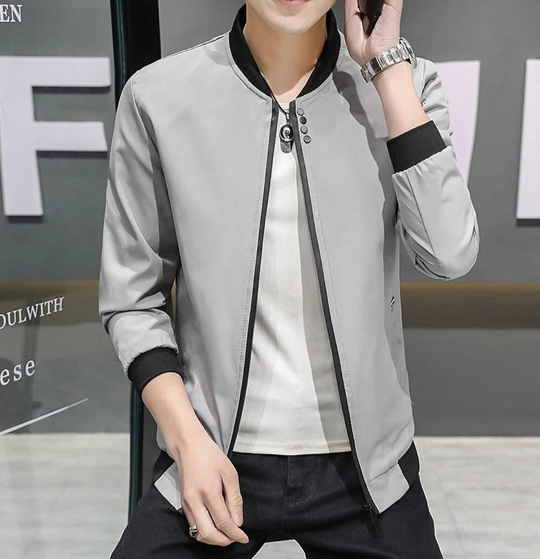 Windbreaker-Jacke mit Reißverschluss für Männer