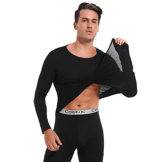 Fleece-Set aus Thermounterhemd und Leggings für Herren