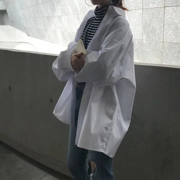 Übergroßes Damen-Langarmshirt