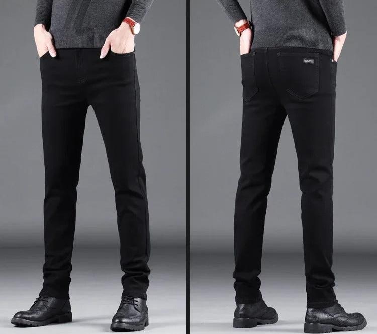 Pure Schwarze Slim Jeans für Männer