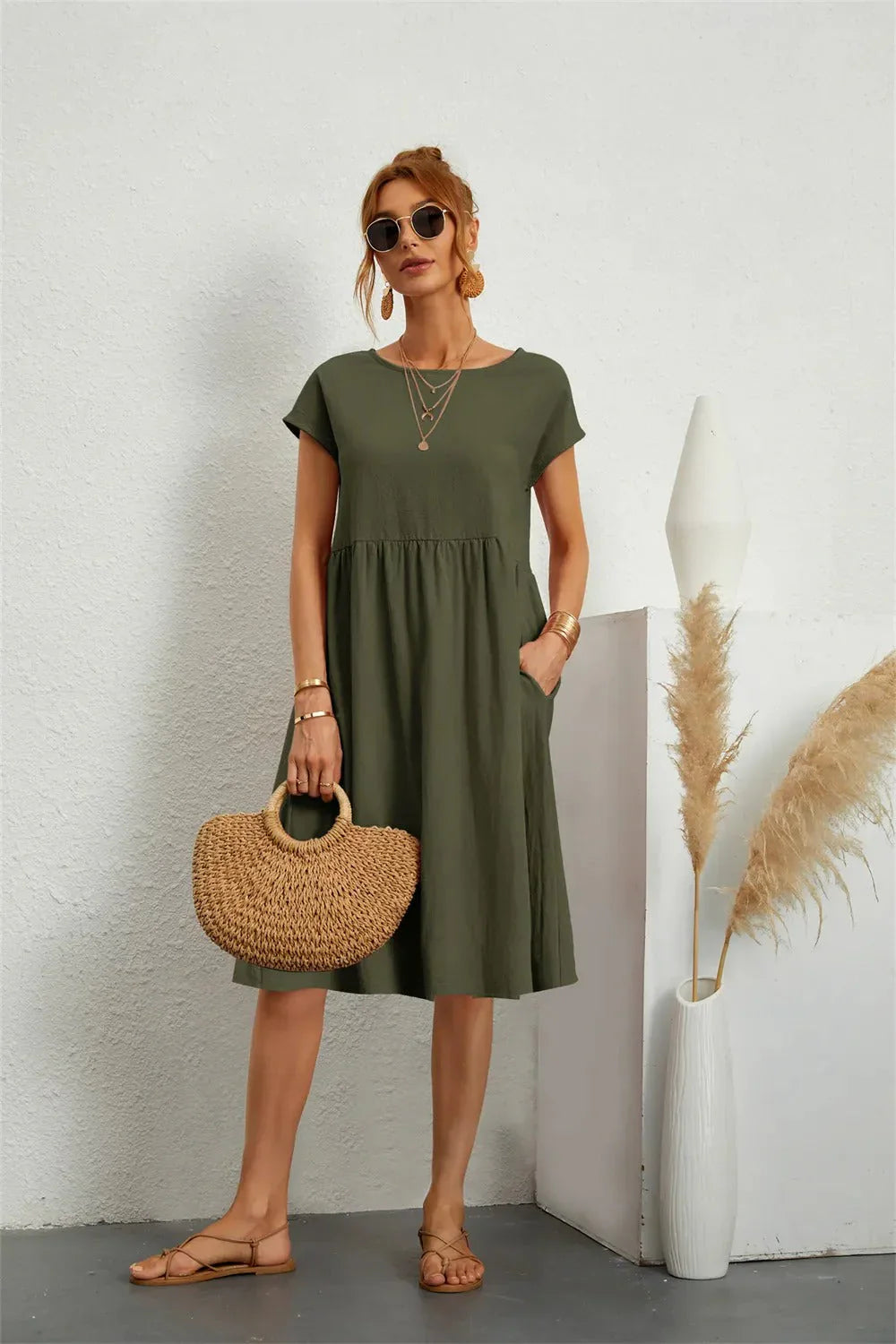 Variant image for Damen Kleid Hochzeitsgast Elegantes Festliches Design Hochwertige Stoffe-25