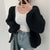 Damen-Strickjacke mit Vintage-Laternenärmeln